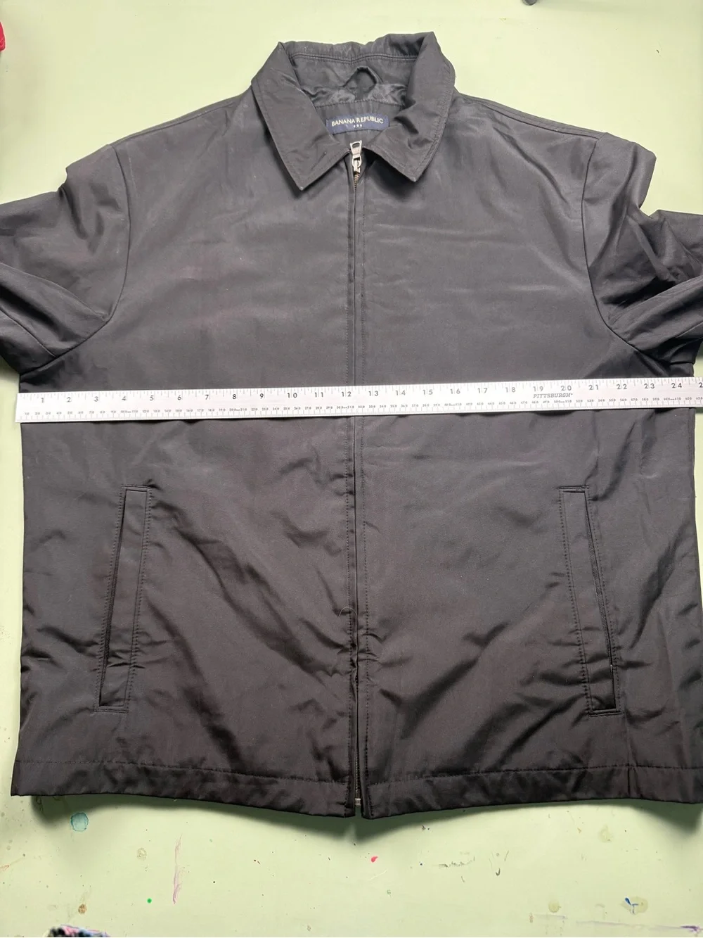 Banana Republic Black Full‎ Zip Lightweight Jacket Men’s Large